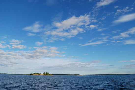 Blick zurück auf das weite Meer