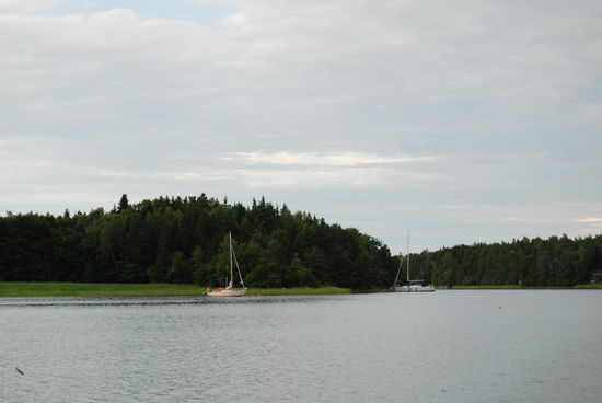 an vielen Stellen lagen Boote zur Übernachtung