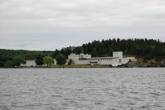 Wasserwerk auf der Insel Lövholm