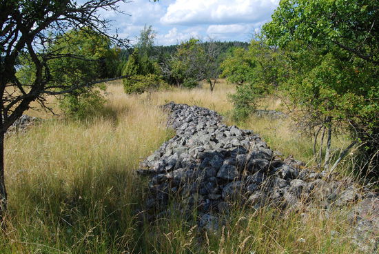 Fundamente der Landungsbrücken, die Wasserlinie lag 5 m höher als heute