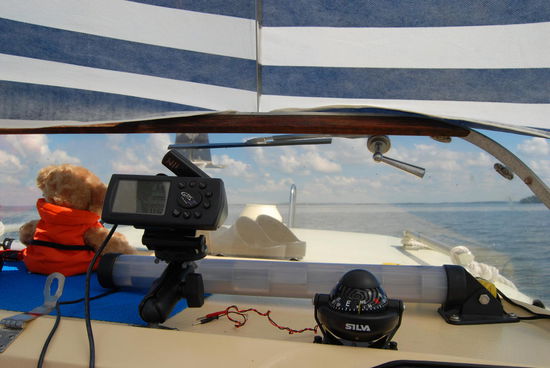 Weiterfahrt unter dem Sonnenschirm