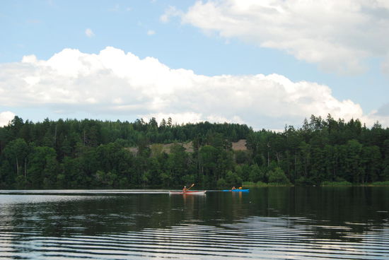 Begegnung mit Paddlern