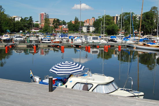 am nächsten Morgen bei herrlichem Sommerwetter