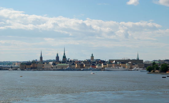 Blick zurück nach Gamla Stan, der Altstadt von Stockholm