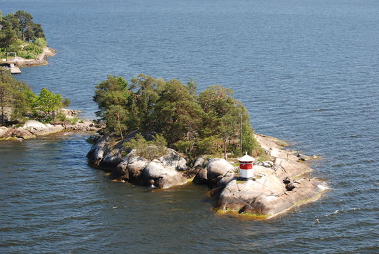 Kursänderung am Leuchtturm Granholmen