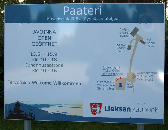 unser Übernachtungsplatz an Eva Ryynäsens ateljé