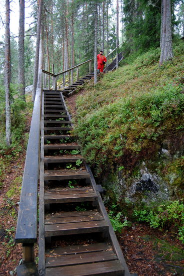 Aufstieg über Treppen
