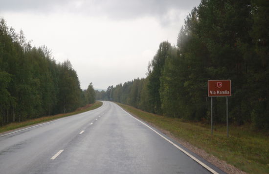 auf der Via Karelia Richtung Norden, mal wieder Regen