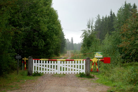 gesperrter Grenzstreifen zu Rußland