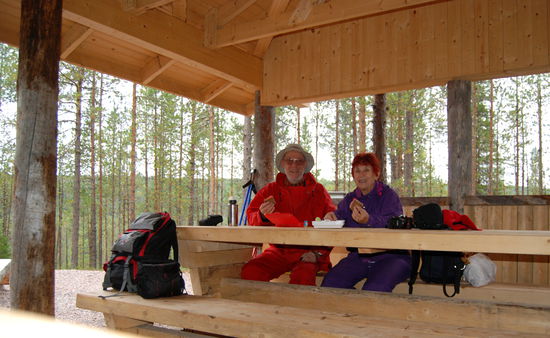 Rast in der Grillhütte