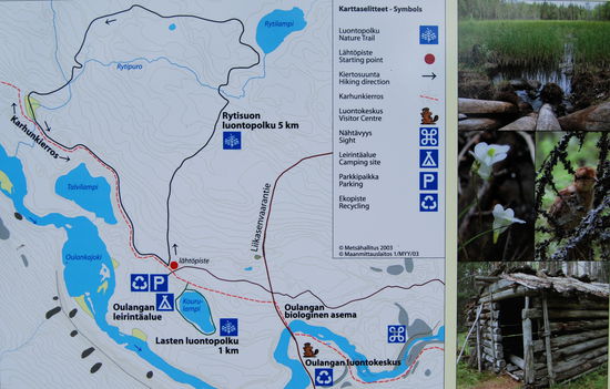 unser heutige Wanderweg auf der Tafel am Eingang