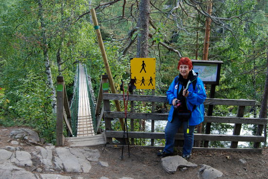 bitte einzeln über die Hängebrücke gehen