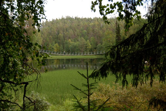 über die Hängebrücke führte der Weg dann weiter