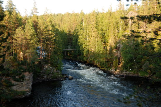 die Hängebrücke von Myllykoski kommt in Sicht