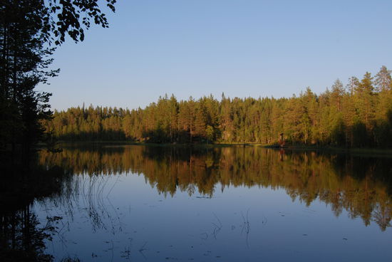 Jyrävänjärvi bei  Myllykoski im Abendlicht