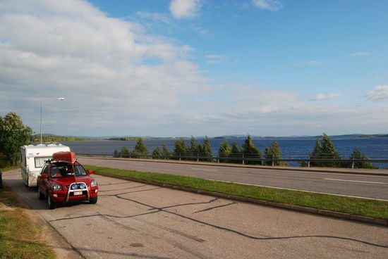 an der Ortseinfahrt nach Kemijärvi