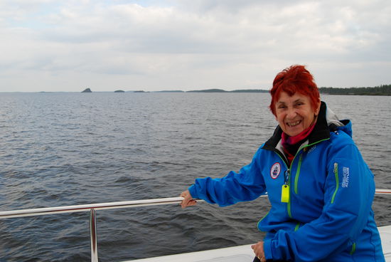 schon auf große Entfernung ist die Insel zu erkennen