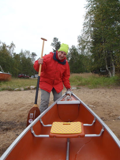Start zu einer kleinen Paddeltour auf dem Ukonjärvi