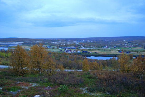 Blick über Kautokeino von unserem Übernachtungsplatz aus