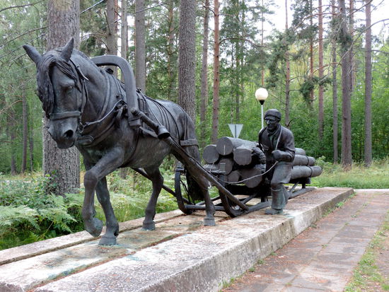 so wurde früher Holz transportiert