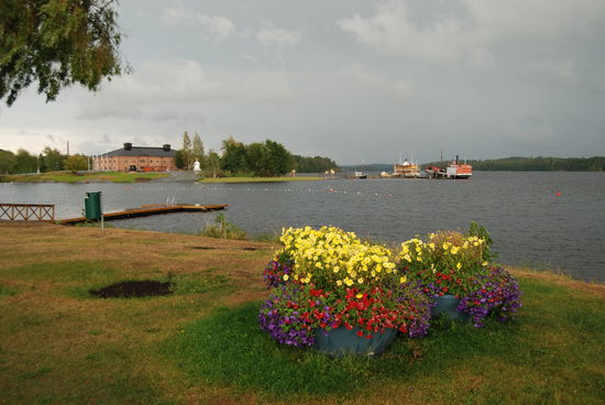 das Museum vom Strand aus