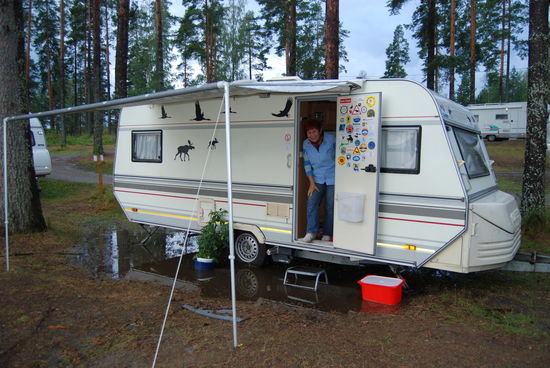 Überschwemmung am Wohnwagen
