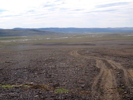 Abfahrt ins Tal der Grjótá