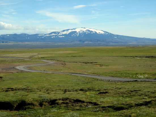 Abfahrt auf die Hekla zu
