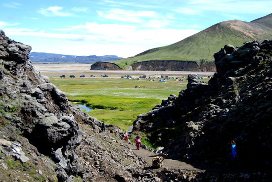 Blick zurück während