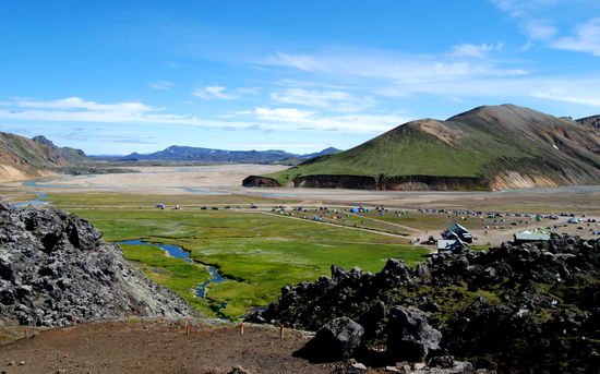 Überblick über Landmannalaugar