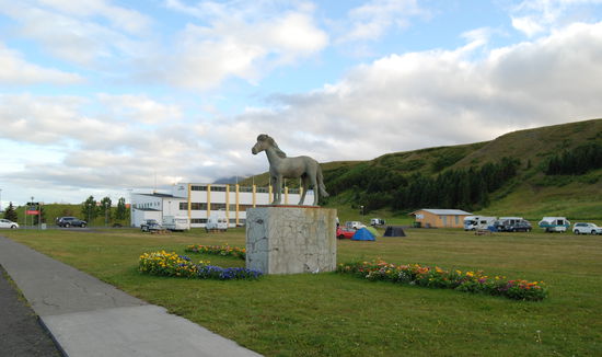 Campingplatz mit Schwimmbad in Sauðárkrókur
