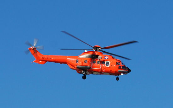 auch ein Rettungshubschrauber besuchte das Fischfest