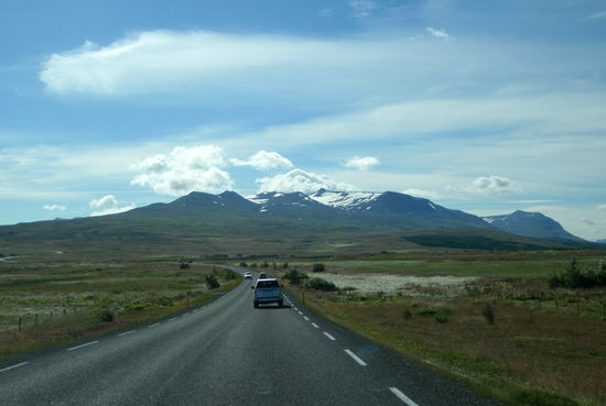 auf der N1 in Richtung Akureyri