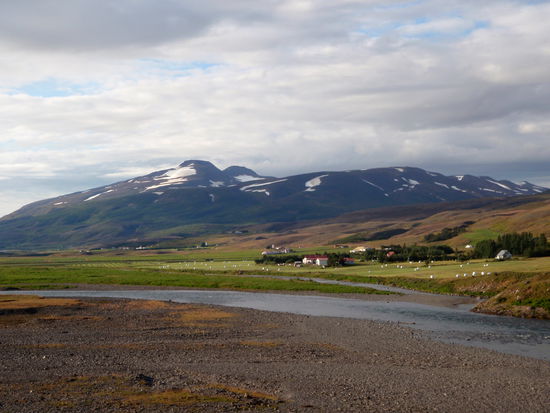 Blick über das Mündungsdelta der Fnjóská