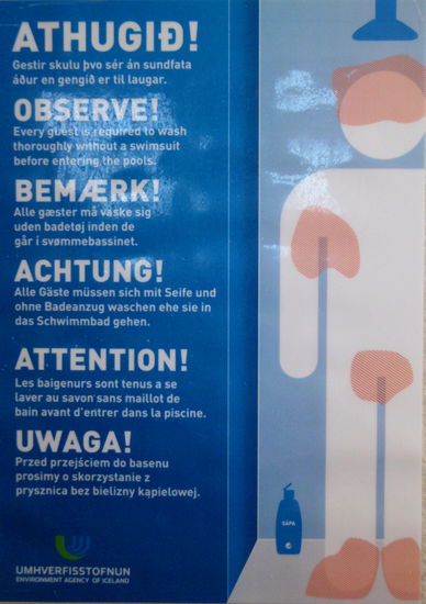 Information in den Bädern