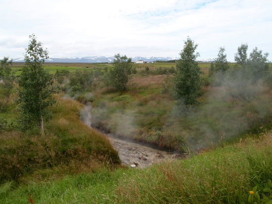 in den Gräben dampfte es, im Hintergrund