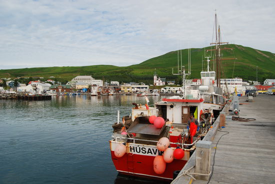 Blick vom Fischereihafen zur Stadt