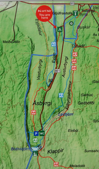 Tafel auf dem Campingplatz
