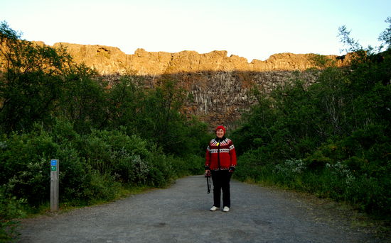 auf dem Wanderweg zum See Botnstjörn