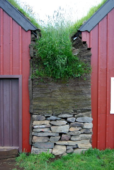 Ansicht einer Torfwand