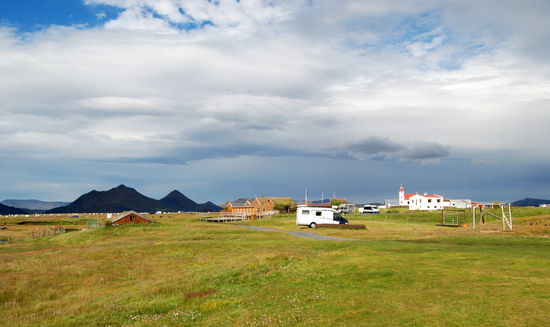 Blick über den Campingplatz, eine hübsche Anlage