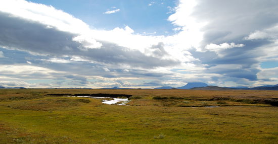 vom Campingplatz hatten wir einen schönen Ausblick auf die Herðubreið