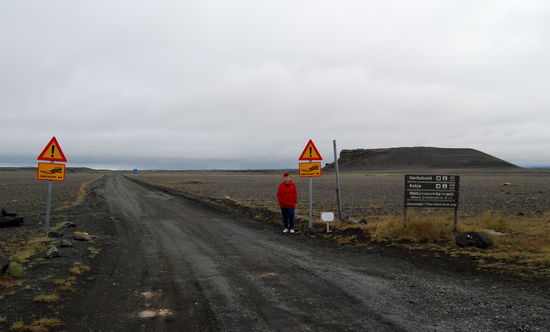 Abzweig der F88 zur Askja, hier waren wir 2010 gefahren
