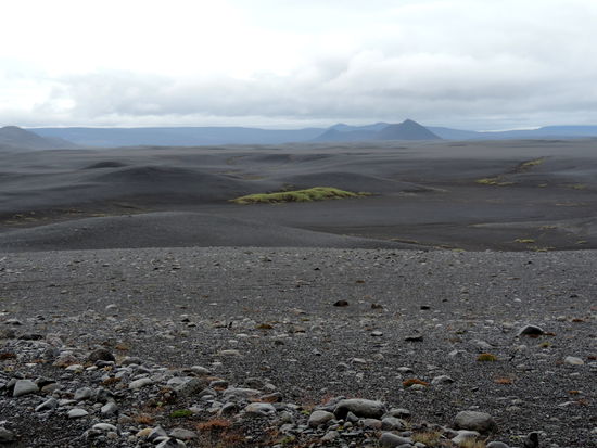 die Sicht wurde besser und zeigte sogar kleine Grünflächen