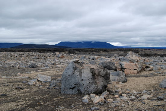 die Herðubreið war noch lange in den Wolken