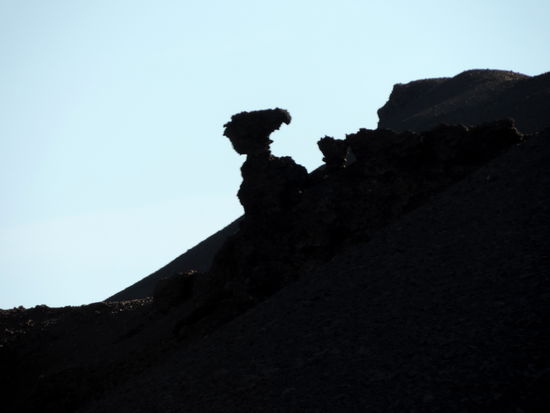 tatsächlich, hier rodelte einer den Berg hinunter