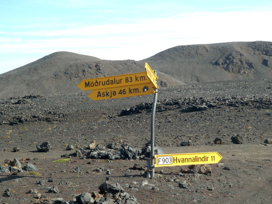 der Abzweig nach Hvannalindir