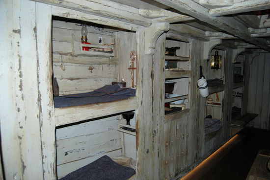 im Untergeschoß des Hauses waren die Unterkünfte der Fischer dargestellt