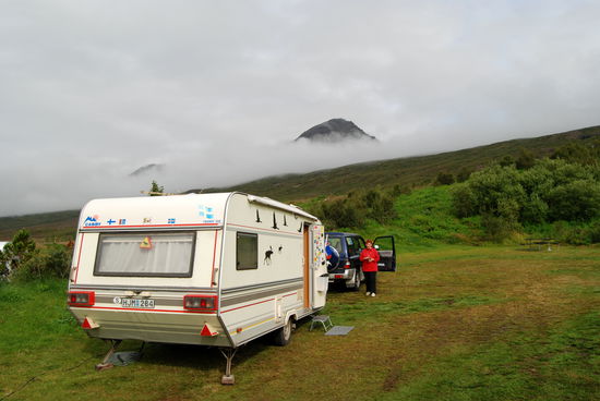 wir machten uns abfahrbereit auf dem Campingplats von Fáskrúðsfjörður