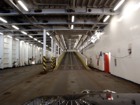 dann mußten wir die Rampe hinauffahren